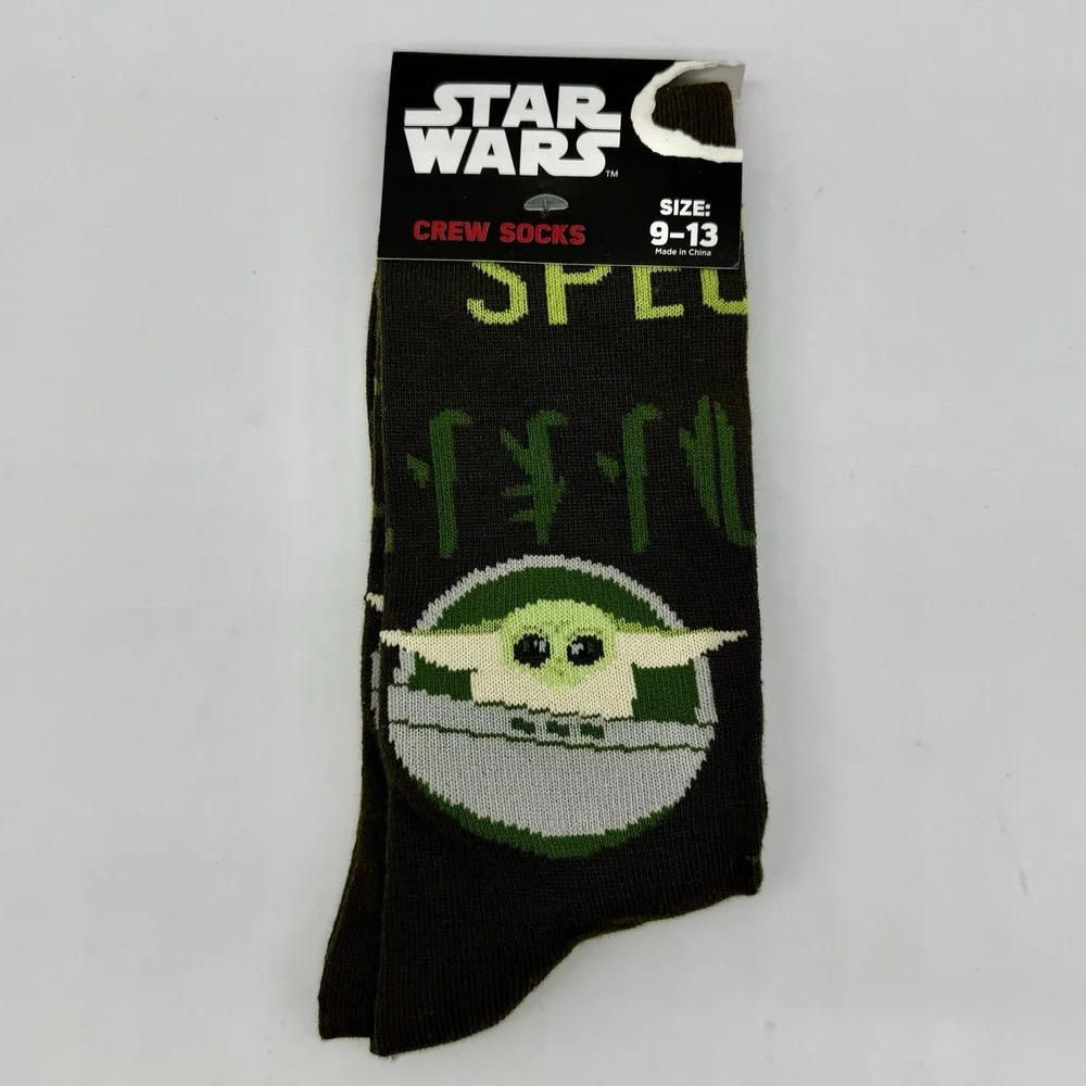 Star Wars Grogu Crew Adult Socks Size 9-13‎